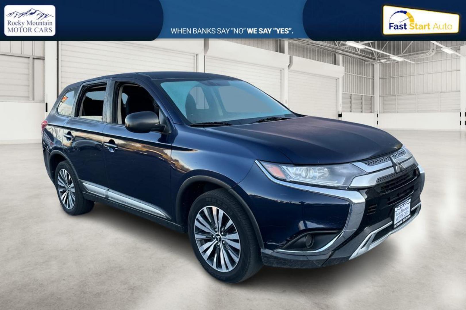 2020 Blue Mitsubishi Outlander SEL AWD (JA4AZ3A37LZ) with an 2.4L L4 DOHC 16V engine, CVT transmission, located at 767 S State Road, Pleasant Grove, UT, 84062, (801) 785-1058, 40.354839, -111.736687 - Photo#0