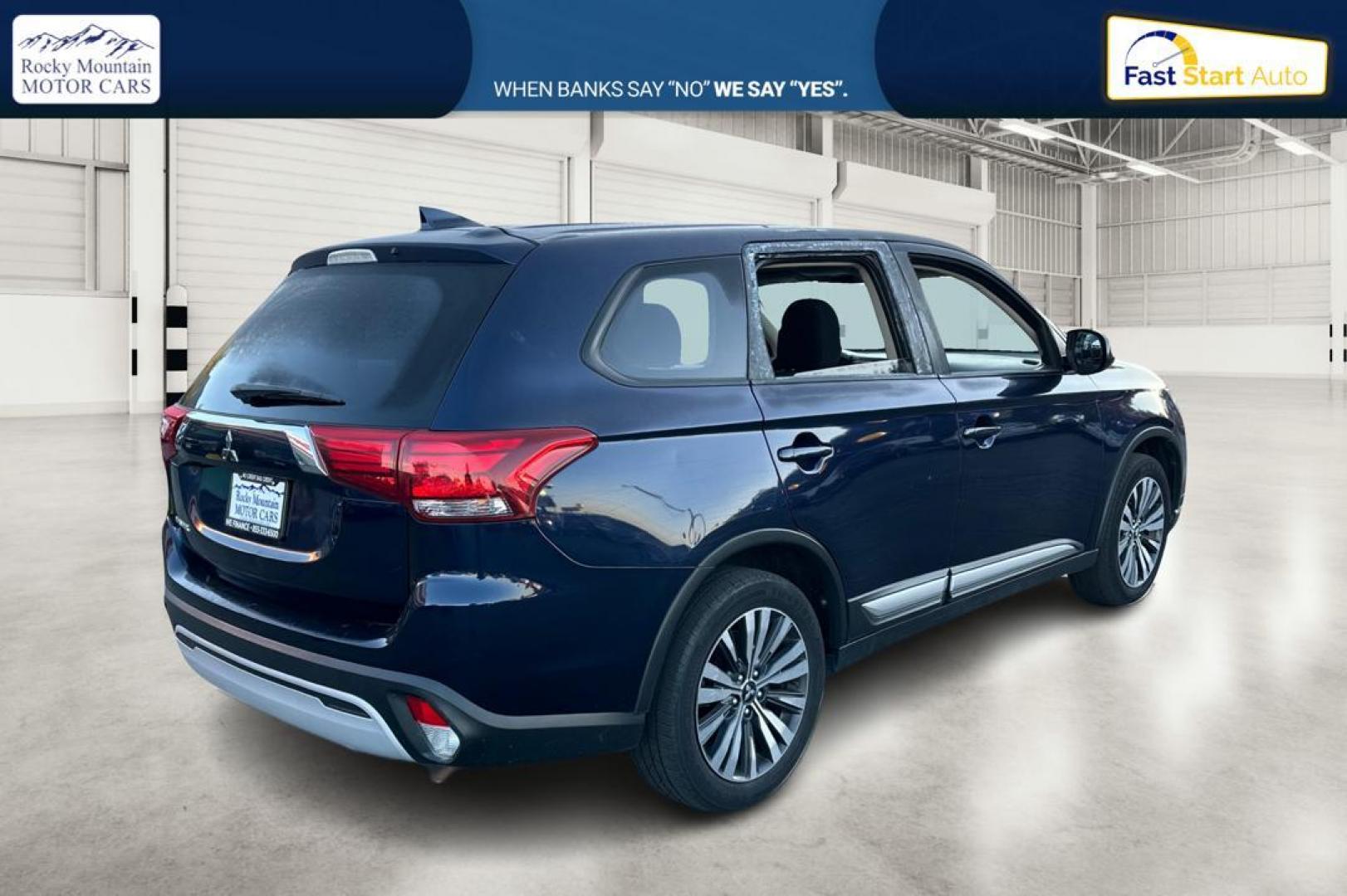 2020 Blue Mitsubishi Outlander SEL AWD (JA4AZ3A37LZ) with an 2.4L L4 DOHC 16V engine, CVT transmission, located at 767 S State Road, Pleasant Grove, UT, 84062, (801) 785-1058, 40.354839, -111.736687 - Photo#2