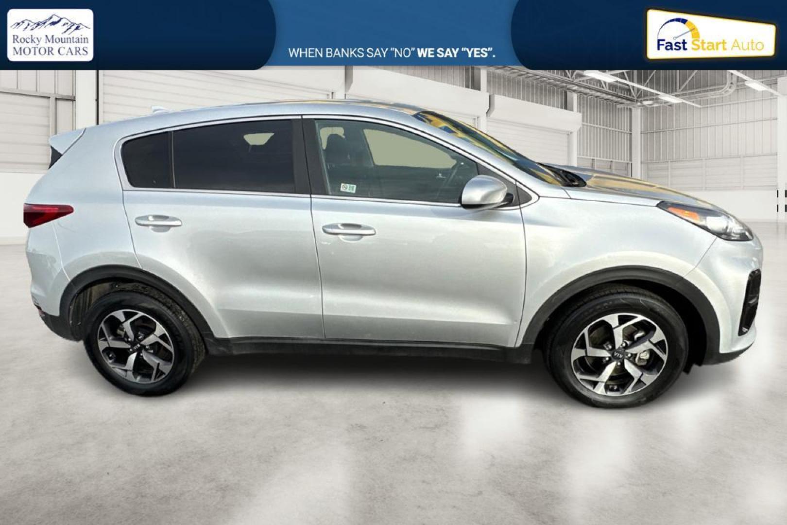 2021 Silver Kia Sportage LX FWD (KNDPM3ACXM7) with an 2.4L V6 DOHC 24V engine, 6A transmission, located at 344 S Washington Blvd, Ogden, UT, 84404, (801) 399-1799, 41.255482, -111.970848 - Photo#1